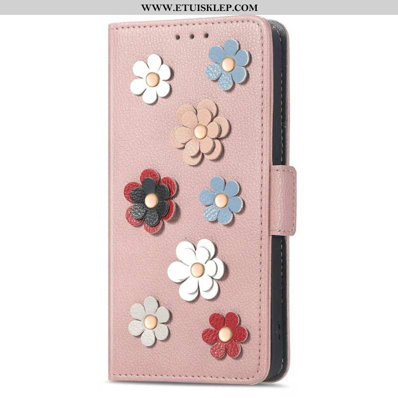 Etui Folio do Samsung Galaxy A14 / A14 5G Dekoracyjne Kwiaty